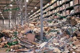 Damaged inventory from rack failure